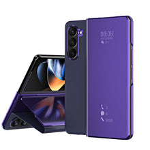 Load image into Gallery viewer, Smart Mirror Clear View Flip Case Luxury Magnetic Leather Kickstand Shockproof Cover For Galaxy Z Fold 6/5/4/3
