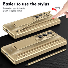 Load image into Gallery viewer, Armor Electroplated Anti-fall Protective Phone Case With Pen Tray Shell and Film For Samsung Galaxy Z Fold5 Fold4 - Mycasety Mycasety
