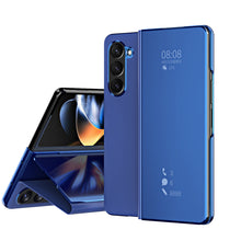 Load image into Gallery viewer, Smart Mirror Clear View Flip Case Luxury Magnetic Leather Kickstand Shockproof Cover For Galaxy Z Fold 6/5/4/3
