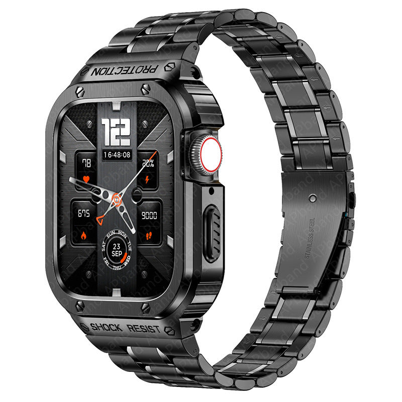 Luxury Metal Case Strap For Apple Watch Series 44/45/49 mm - mycasety2023 Mycasety