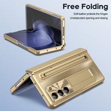 Load image into Gallery viewer, Armor Electroplated Anti-fall Protective Phone Case With Pen Tray Shell and Film For Samsung Galaxy Z Fold5 Fold4 - Mycasety Mycasety
