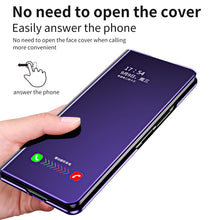 Load image into Gallery viewer, Smart Mirror Clear View Flip Case Luxury Magnetic Leather Kickstand Shockproof Cover For Galaxy Z Fold 6/5/4/3
