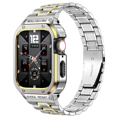 Luxury Metal Case Strap For Apple Watch Series 44/45/49 mm - mycasety2023 Mycasety