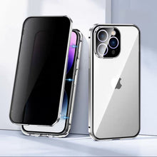 Load image into Gallery viewer, Magnetic Tempered Glass Double-sided Anti-peep Phone Case For iPhone
