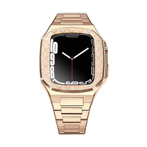 Luxury Metal Case Strap For Apple Watch 44/45mm - Mycasety Mycasety