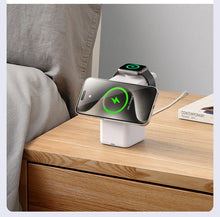 Load image into Gallery viewer, Four-in-one Magnetic Wireless Charger Suitable For iPhone/AirPods/iWatch Creative Gift Small House With Ambient Light
