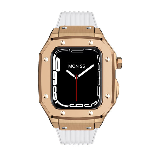 Luxury Metal Case Strap For Apple Watch Series 44/45 mm - Mycasety Mycasety