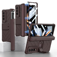 Load image into Gallery viewer, Magnetic Armor All-included Slide Pen Case With Back Screen Glass Hinge Holder Phone Cover For Samsung Galaxy Z Fold3 Fold4 Fold5 - Mycasety Mycasety
