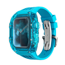Load image into Gallery viewer, Luxury Metal Case Strap(Fluoro Rubber) For Apple Watch Series 44/45 mm - mycasety2023 Mycasety
