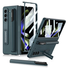 Load image into Gallery viewer, Samsung Galaxy Z Fold 5 Case with Front Screen Tempered Glass Protector &amp; Pen Slot &amp; Stylus - mycasety2023 Mycasety

