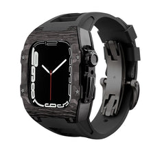 Load image into Gallery viewer, Carbon Fiber And Titanium Case With Fluororubber Strap For Apple Watch 44/45 MM - Mycasety Mycasety
