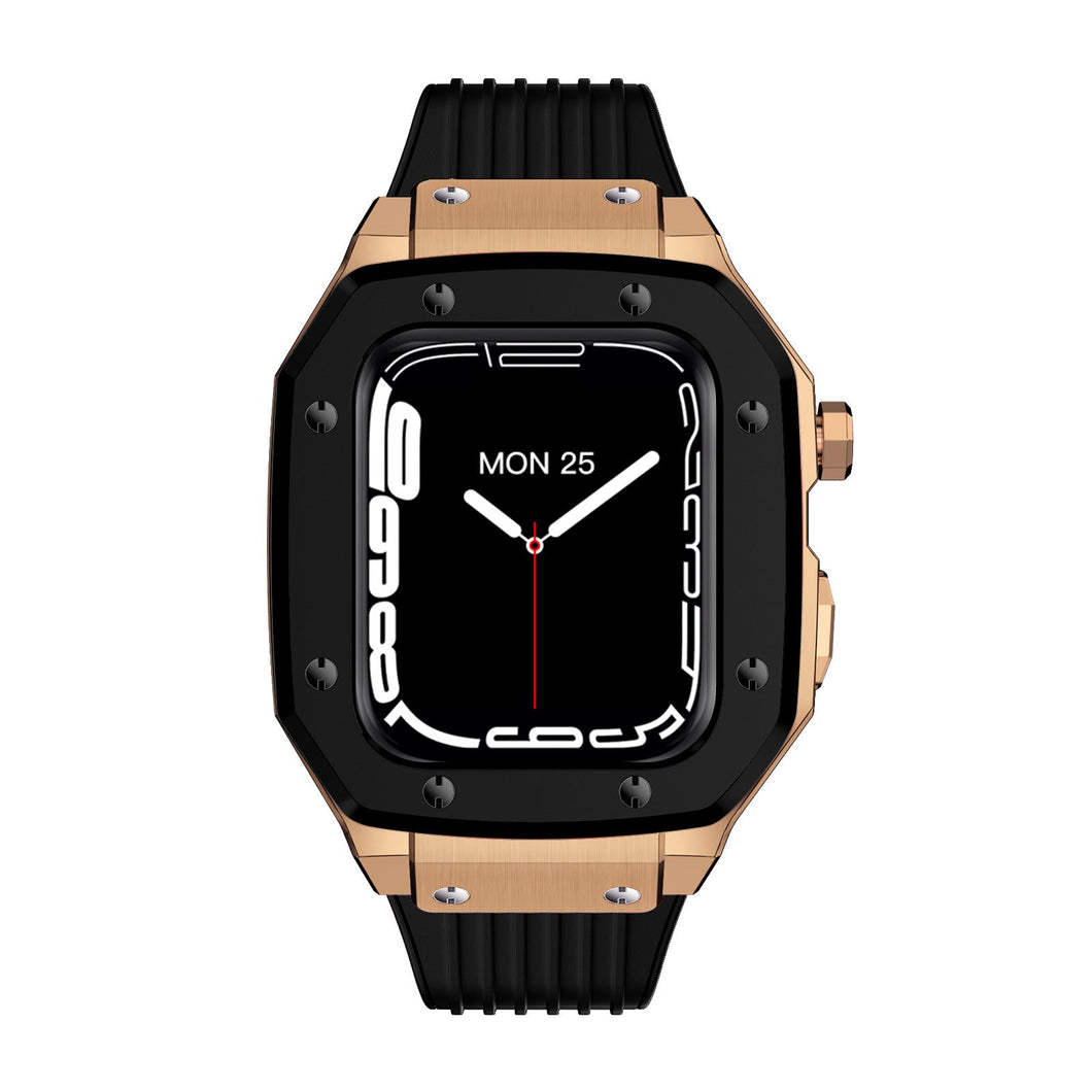 Luxury Metal Case Strap For Apple Watch Series 44/45 mm - Mycasety Mycasety
