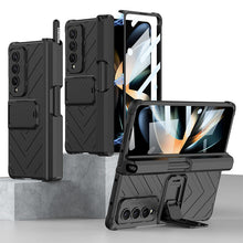 Load image into Gallery viewer, Magnetic Mech S Pen Slot Hinge Holder All-included Phone Cover For Samsung Galaxy Z Fold4 5G With Back Screen Glass Protector - Mycasety Mycasety
