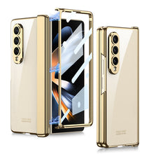 Load image into Gallery viewer, Electroplated Transparent Magnetic Hinge All-included Phone Case With Back Screen Protector For Samsung Galaxy Z Fold5 Fold4 - Mycasety Mycasety
