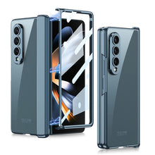 Load image into Gallery viewer, Electroplated Transparent Magnetic Hinge All-included Phone Case With Back Screen Protector For Samsung Galaxy Z Fold5 Fold4 - Mycasety Mycasety
