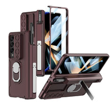Load image into Gallery viewer, Magnetic Folding Armor Lens Protective Case With Back Screen Protector For Samsung Galaxy Z Fold3 Fold4 Fold5 - Mycasety Mycasety
