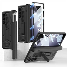 Load image into Gallery viewer, Armor All-included Magnetic Hinge Slide Pen Case Holder Phone Case With Back Screen Protector For Samsung Galaxy Z Fold3 Fold4 Fold5 - Mycasety Mycasety
