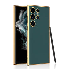 Load image into Gallery viewer, Leather Electroplated Protective Phone Case For Samsung Galaxy S24 S23 Ultra Plus - Mycasety Mycasety
