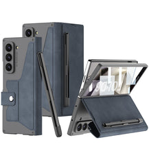Load image into Gallery viewer, Luxurious Suede Cover Shockproof Phone Case With Screen Protector and Pen Slot For Galaxy Z Fold 6/5/4/3
