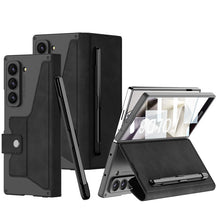 Load image into Gallery viewer, Luxurious Suede Cover Shockproof Phone Case With Screen Protector and Pen Slot For Galaxy Z Fold 6/5/4/3
