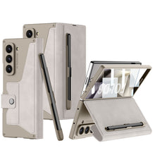 Load image into Gallery viewer, Luxurious Suede Cover Shockproof Phone Case With Screen Protector and Pen Slot For Galaxy Z Fold 7/6/5/4/3

