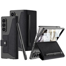 Load image into Gallery viewer, Luxurious Suede Cover Shockproof Phone Case With Screen Protector and Pen Slot For Galaxy Z Fold 6/5/4/3
