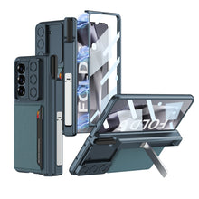 Load image into Gallery viewer, Magnetic Hinge Pen Box Lens Slide Protector Shockproof Phone Case With Screen Protector &amp; Card Holder For Galaxy Z Fold 6
