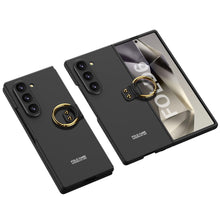 Load image into Gallery viewer, Luxury Leather Shockproof Phone Case With Ring Holder For Galaxy Z Fold6

