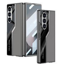 Load image into Gallery viewer, Electroplating Leather Shockproof Phone Case With Screen Protector For Galaxy Z Fold 7/6
