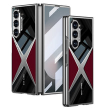 Load image into Gallery viewer, Luxury Leather Shockproof Electroplating Phone Case With Back Screen Protector For Galaxy Z Fold6

