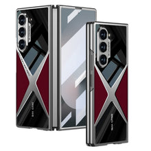 Load image into Gallery viewer, Luxury Leather Shockproof Electroplating Phone Case With Back Screen Protector For Galaxy Z Fold6
