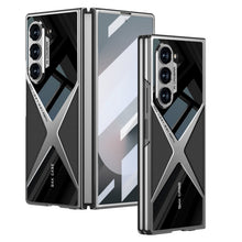 Load image into Gallery viewer, Luxury Leather Shockproof Electroplating Phone Case With Back Screen Protector For Galaxy Z Fold6
