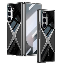 Load image into Gallery viewer, Luxury Leather Shockproof Electroplating Phone Case With Back Screen Protector For Galaxy Z Fold6
