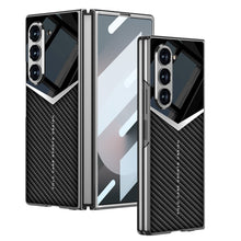 Load image into Gallery viewer, SPORTS DESIGN | Electroplating Leather Shockproof Phone Case With Screen Protector For Galaxy Z Fold6
