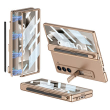 Load image into Gallery viewer, Magnetic Hinge Pen Slot Hidden Bracket All-included Case With Back Screen Protector For Galaxy Z Fold 7/6/5/4/3
