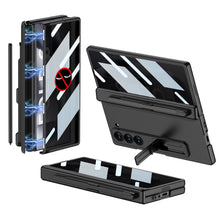 Load image into Gallery viewer, Magnetic Hinge Pen Slot Hidden Bracket All-included Case With Back Screen Protector For Galaxy Z Fold 6/5/4/3
