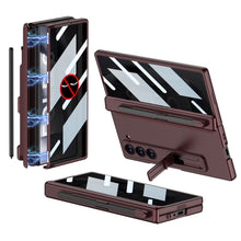 Load image into Gallery viewer, Magnetic Hinge Pen Slot Hidden Bracket All-included Case With Back Screen Protector For Galaxy Z Fold 6/5/4/3
