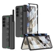 Load image into Gallery viewer, Magnetic Hinge Pen Box Shockproof Phone Case With Screen Protector &amp; Wristband For Galaxy Z Fold6
