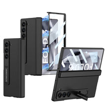Load image into Gallery viewer, Magnetic Hinge Bracket Shockproof Leather Phone Case With Back Screen Protector For Galaxy Z Fold6
