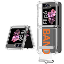 Load image into Gallery viewer, Luxury Anti-fall Protective Phone Case With Wrist Strap Bracket For Galaxy Z Flip6 Flip5 Flip4
