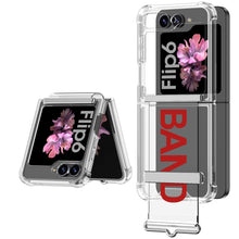Load image into Gallery viewer, Luxury Anti-fall Protective Phone Case With Wrist Strap Bracket For Galaxy Z Flip6 Flip5 Flip4
