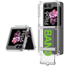 Load image into Gallery viewer, Luxury Anti-fall Protective Phone Case With Wrist Strap Bracket For Galaxy Z Flip6 Flip5 Flip4
