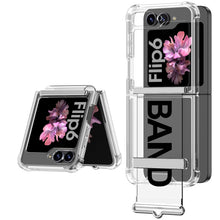 Load image into Gallery viewer, Luxury Anti-fall Protective Phone Case With Wrist Strap Bracket For Galaxy Z Flip6 Flip5 Flip4
