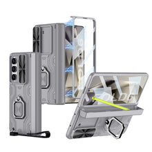 Load image into Gallery viewer, Armor Shockproof Ring Holder Pen Box Phone Case With Screen Protector For Galaxy Z Fold6
