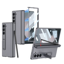 Load image into Gallery viewer, Magnetic Pen Box Shockproof Leather Phone Case With Screen Glass Protector For Galaxy Z Fold 6/5/4/3
