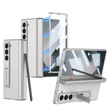 Load image into Gallery viewer, Magnetic Pen Box Shockproof Leather Phone Case With Screen Glass Protector For Galaxy Z Fold 6/5/4/3
