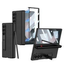 Load image into Gallery viewer, Magnetic Pen Box Shockproof Leather Phone Case With Screen Glass Protector For Galaxy Z Fold 6/5/4/3
