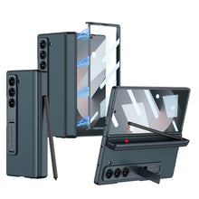 Load image into Gallery viewer, Magnetic Pen Box Shockproof Leather Phone Case With Screen Glass Protector For Galaxy Z Fold 6/5/4/3
