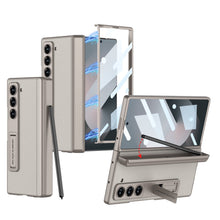 Load image into Gallery viewer, Magnetic Pen Box Shockproof Leather Phone Case With Screen Glass Protector For Galaxy Z Fold 6/5/4/3
