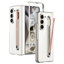 Load image into Gallery viewer, Transparent Electroplating Protective Phone Case With Pen Tray Shell and Film For Galaxy Z Fold6
